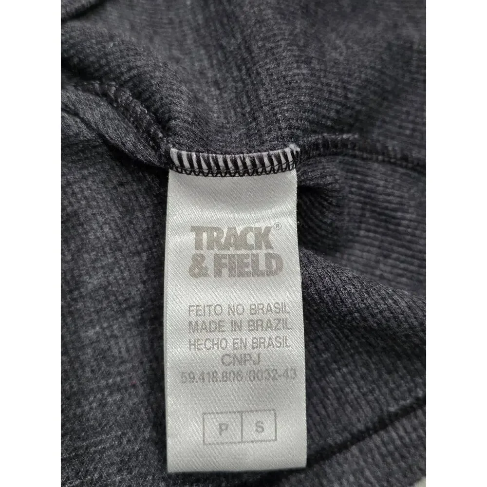 Track & field Quarter‎ Zip Sweater Y2K Mens Heather gray Small A004658